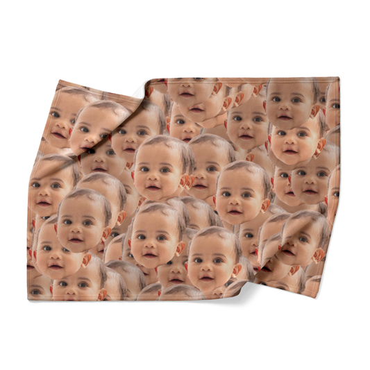 Custom Scatter Face Blanket | Personalised Fleece