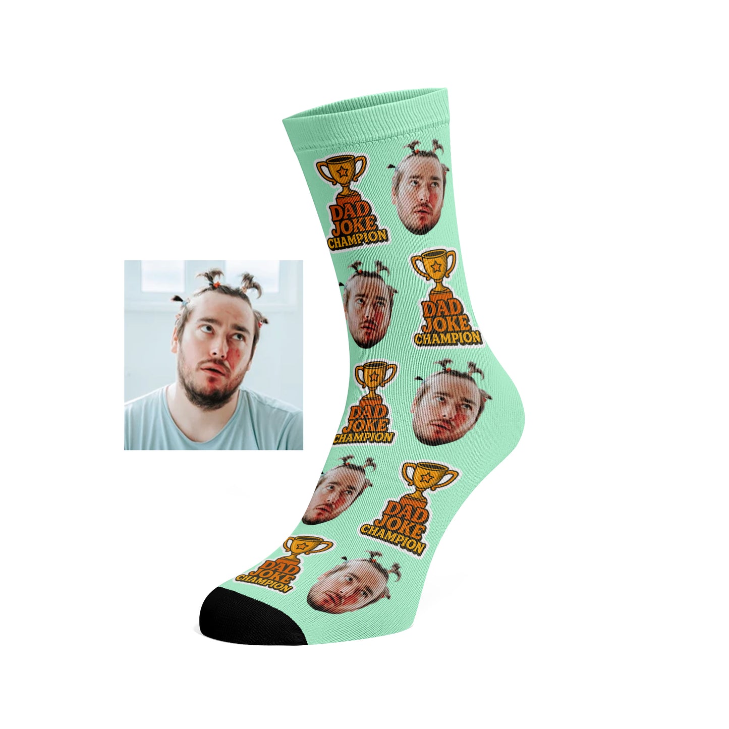 Custom Face socks - Dad Joke Champion