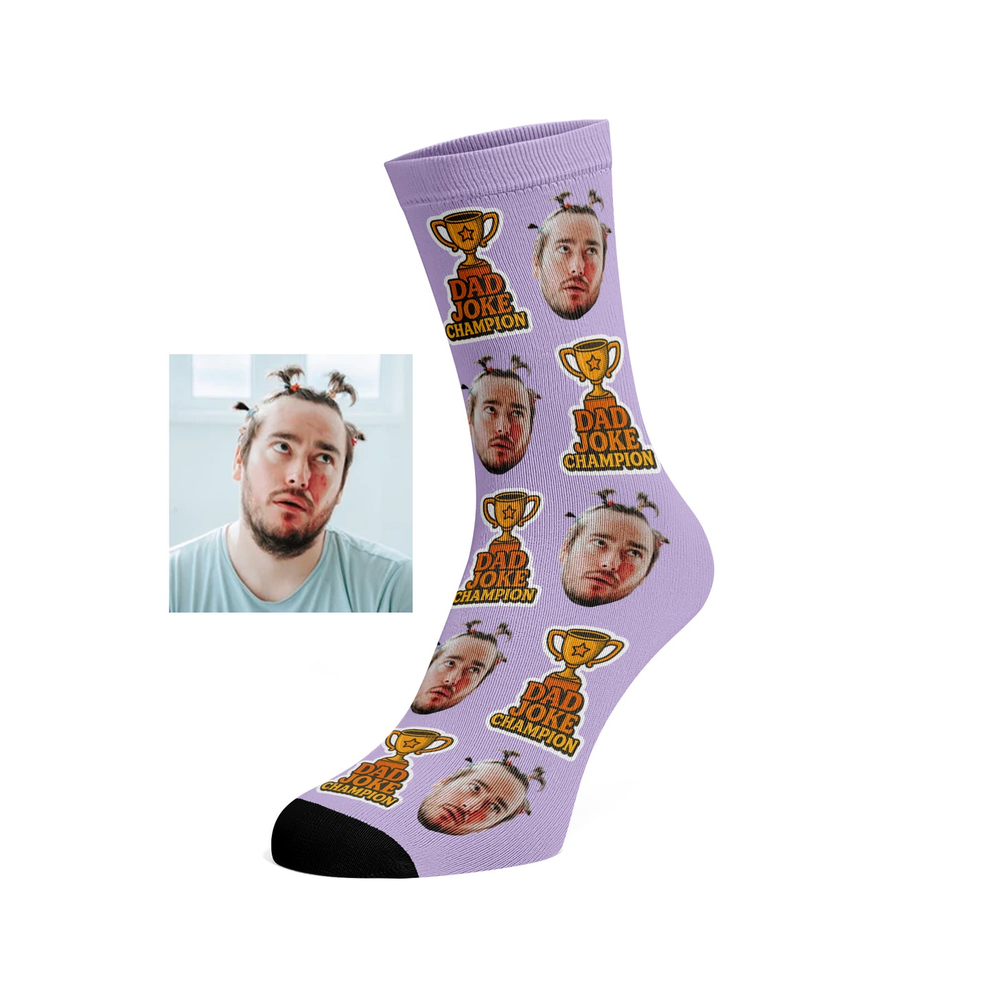 Custom Face socks - Dad Joke Champion