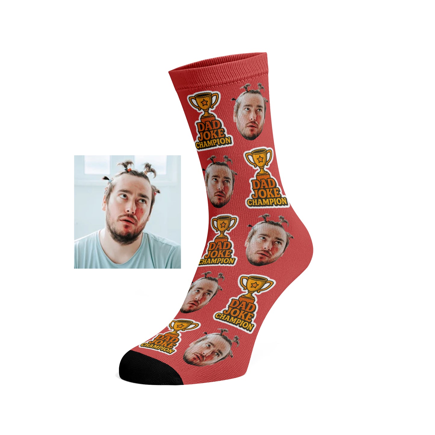 Custom Face socks - Dad Joke Champion