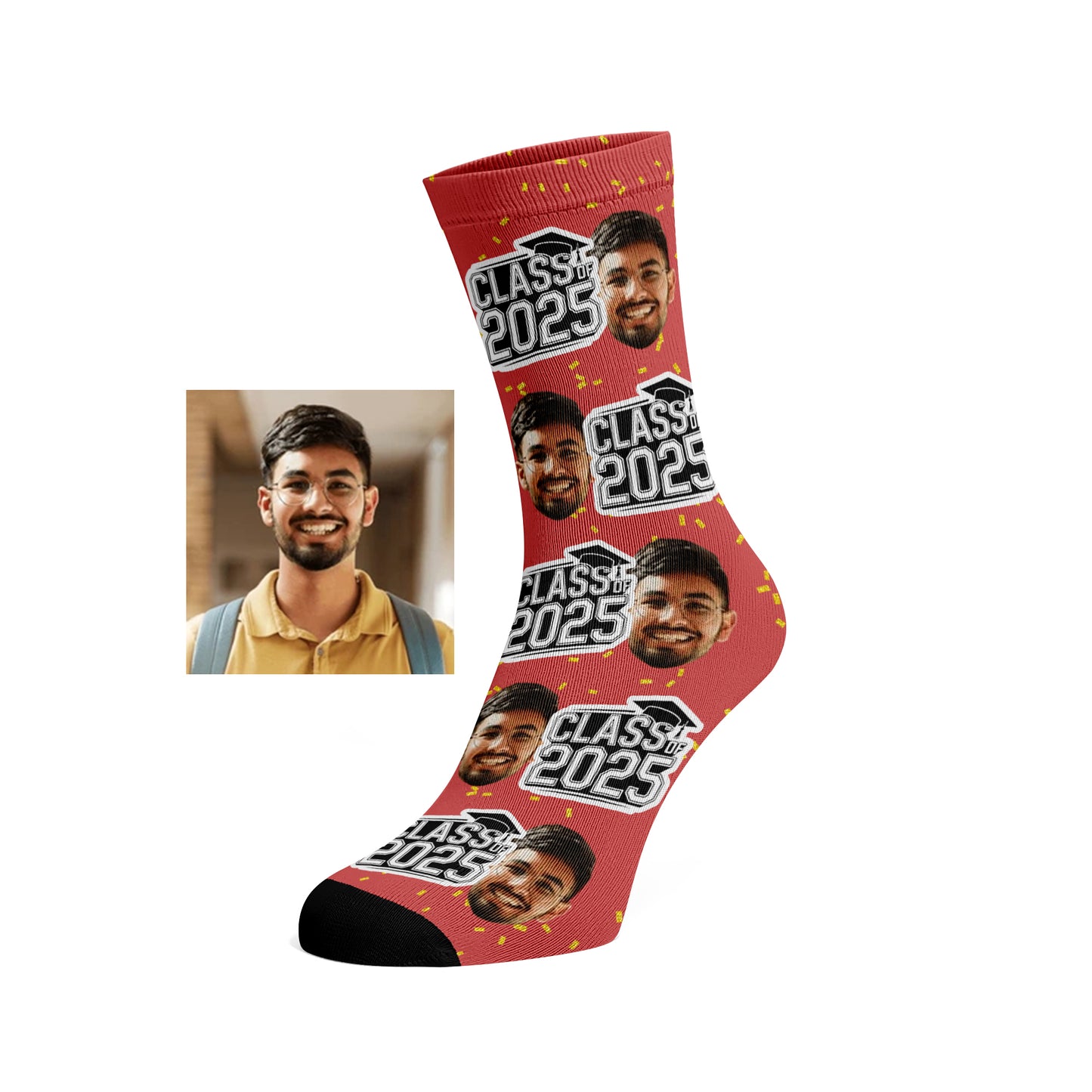 Custom Face socks - Class of 2025 Graduation