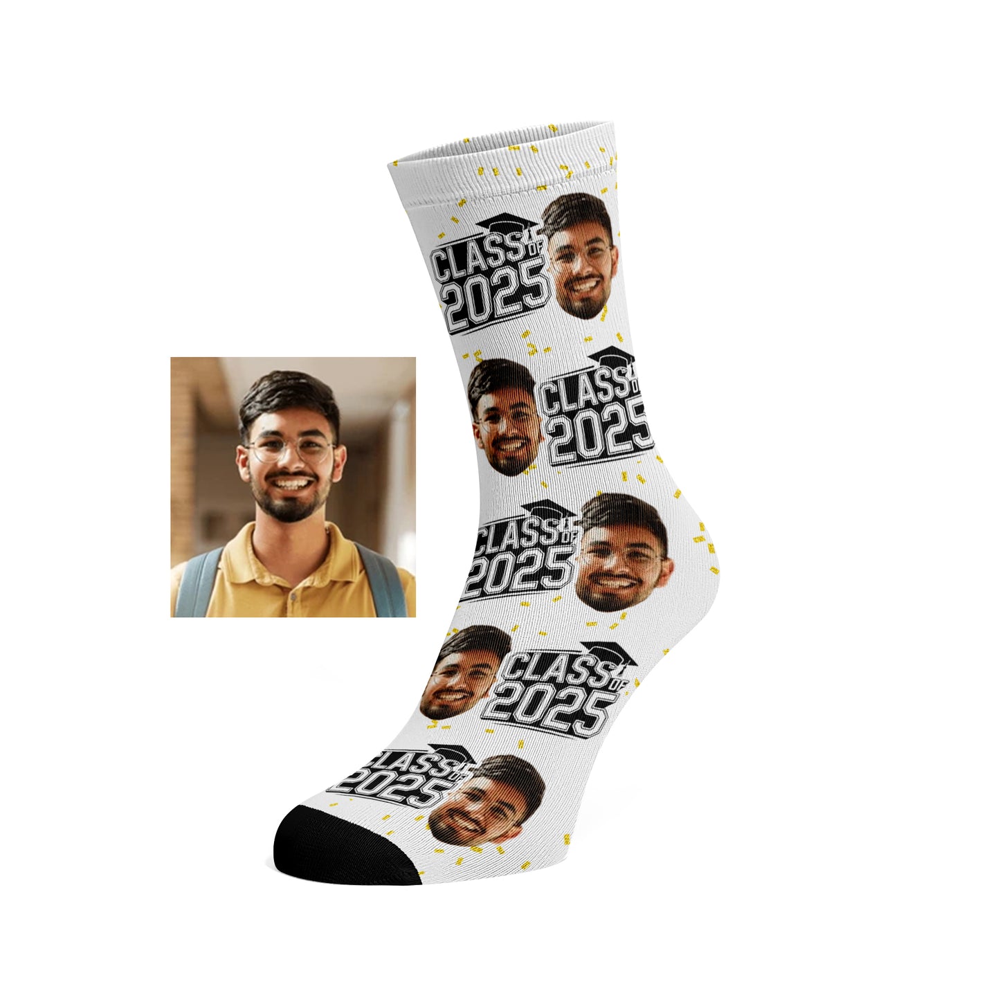 Custom Face socks - Class of 2025 Graduation