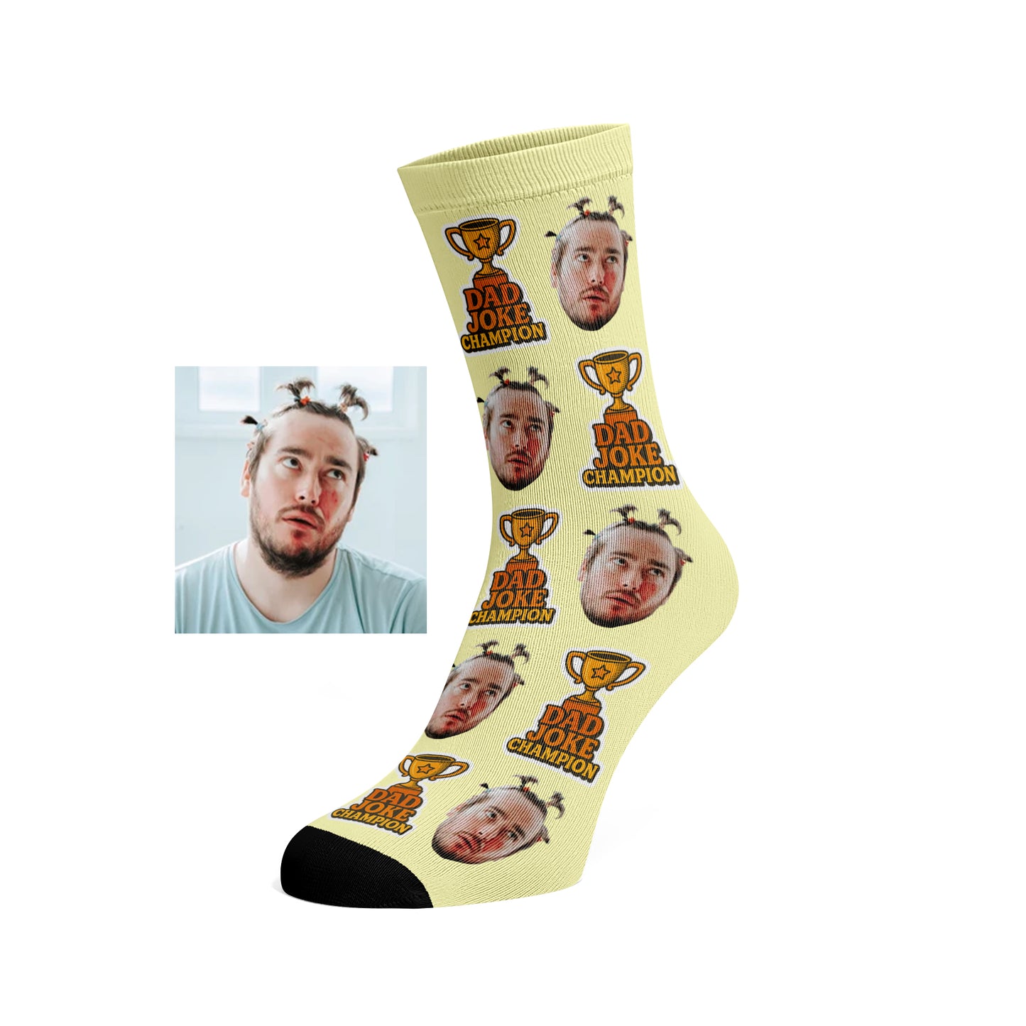 Custom Face socks - Dad Joke Champion