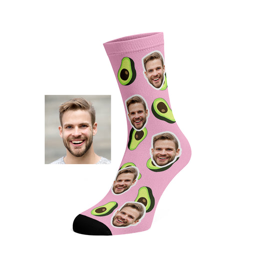 Custom Face Avocado socks