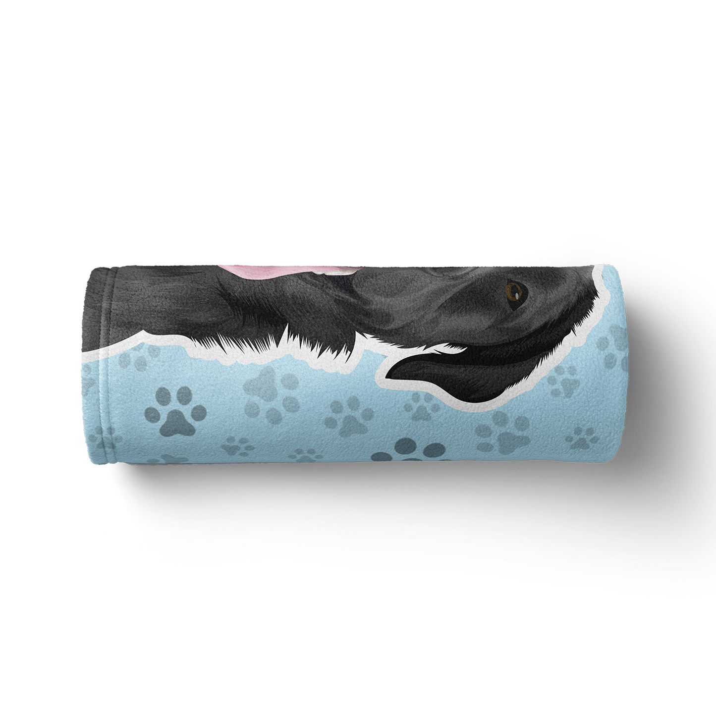 Custom Pet Blanket (Paw background) | Art Portrait Fleece