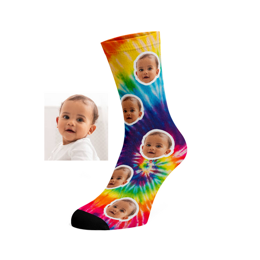 Custom Face Tie Dye socks