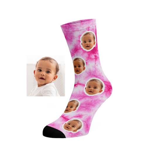 Custom Face Tie Dye socks #4