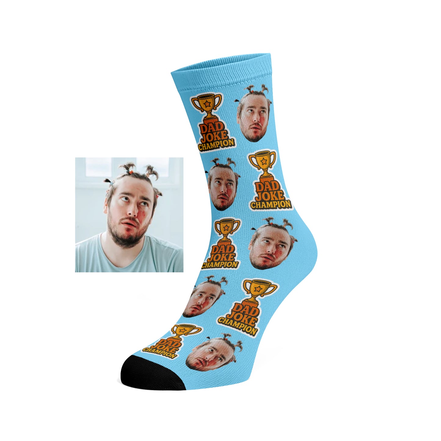 Custom Face socks - Dad Joke Champion