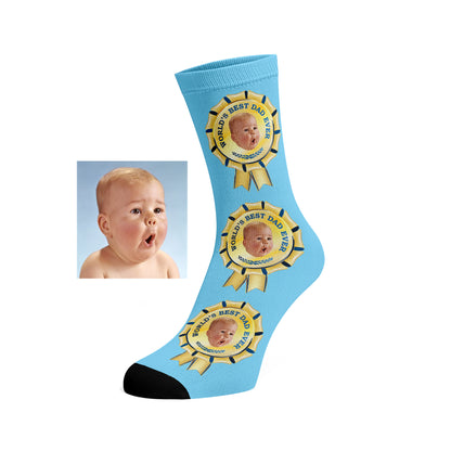 Custom Face socks - World's Best Dad Ever