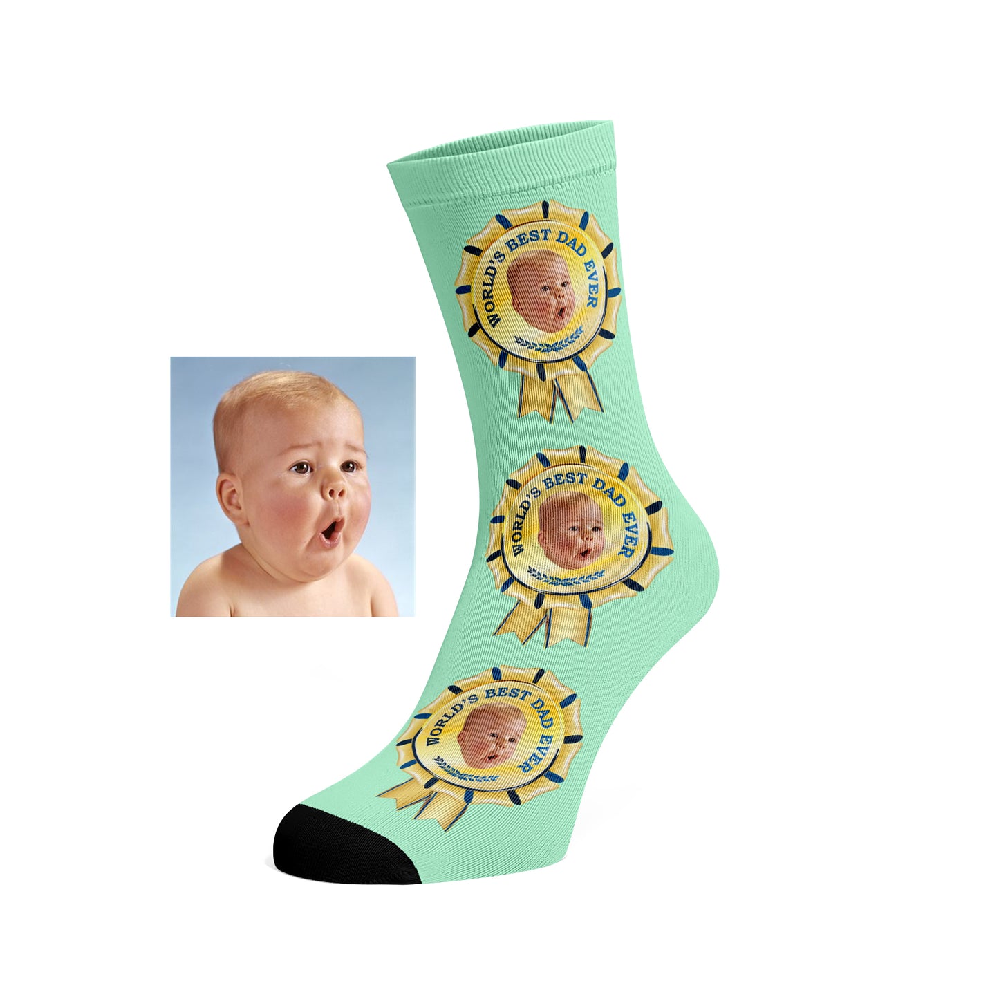 Custom Face socks - World's Best Dad Ever