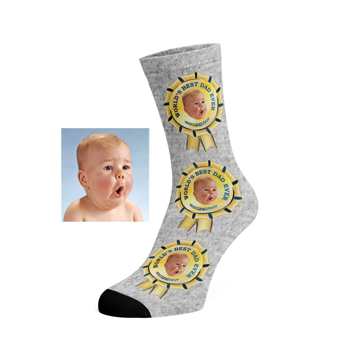 Custom Face socks - World's Best Dad Ever
