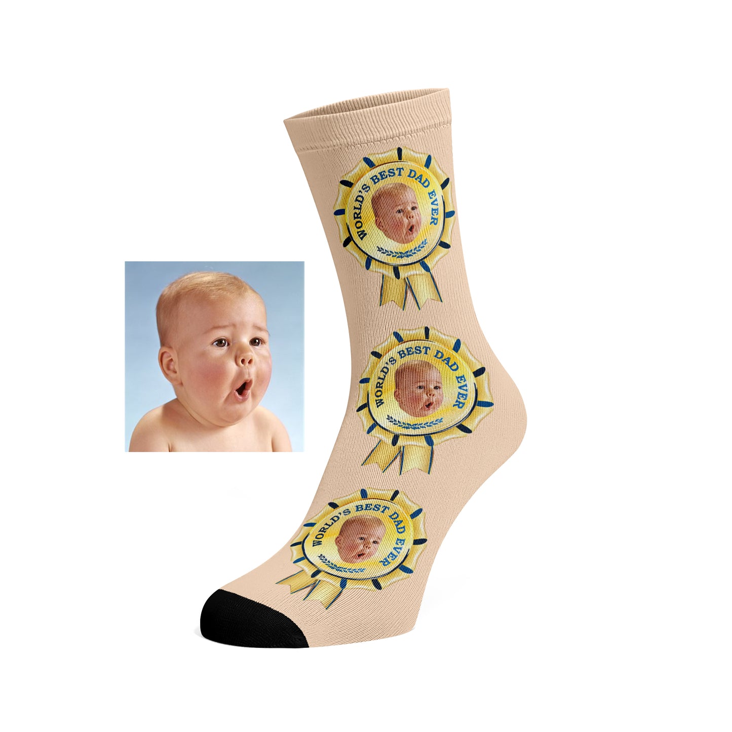 Custom Face socks - World's Best Dad Ever