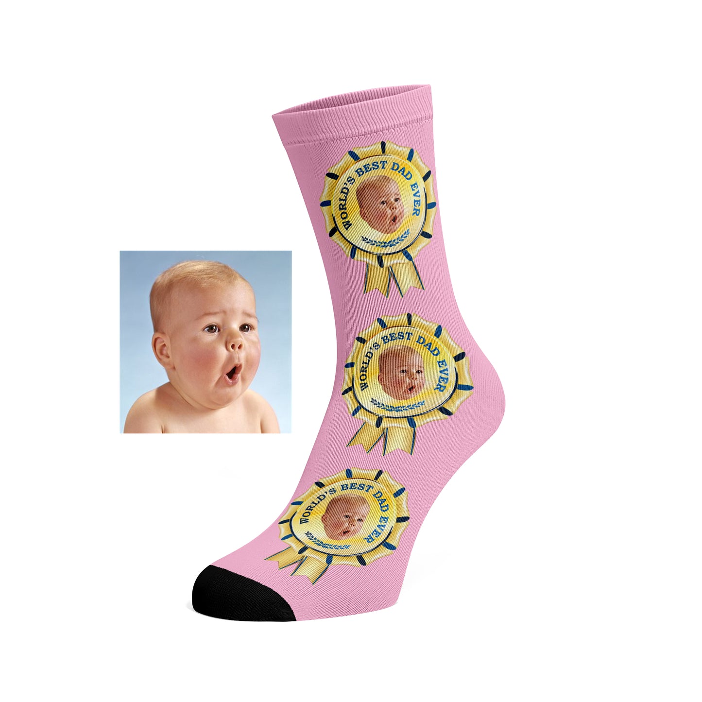 Custom Face socks - World's Best Dad Ever