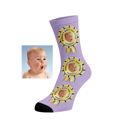 Custom Face socks - World's Best Dad Ever
