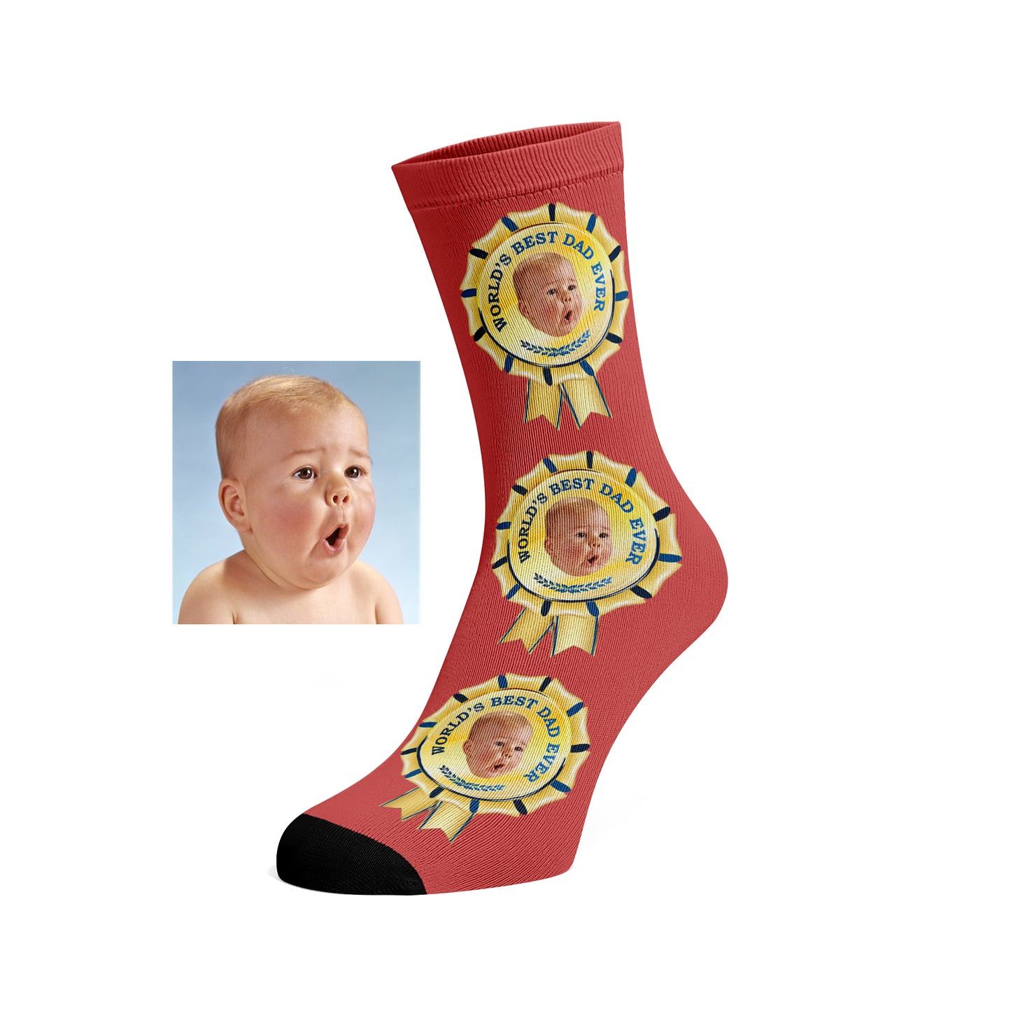 Custom Face socks - World's Best Dad Ever