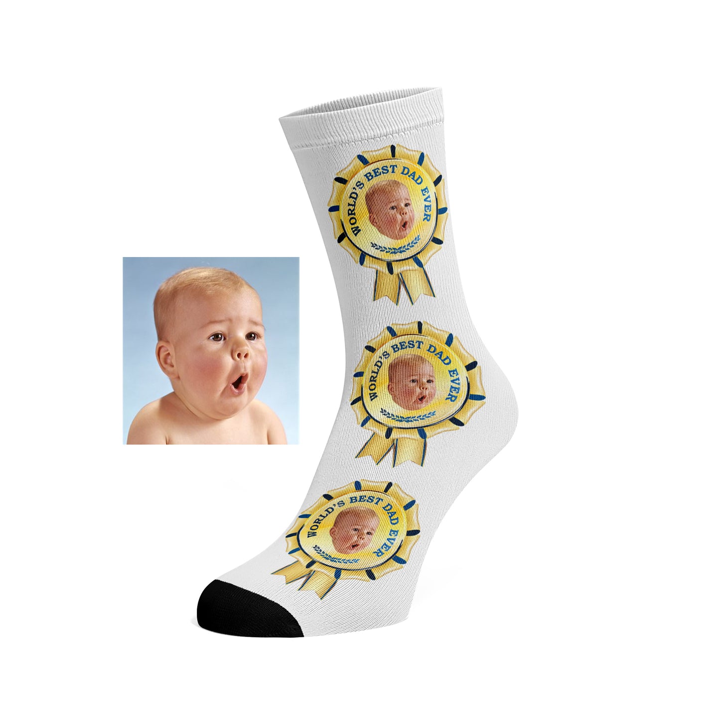 Custom Face socks - World's Best Dad Ever