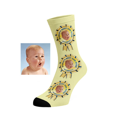 Custom Face socks - World's Best Dad Ever