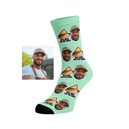 Custom Face socks - Hot Dog / Snags
