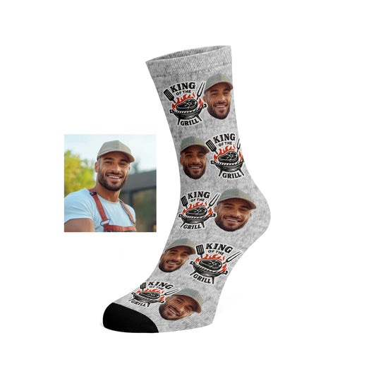 Custom Face socks - King of the Grill / BBQ