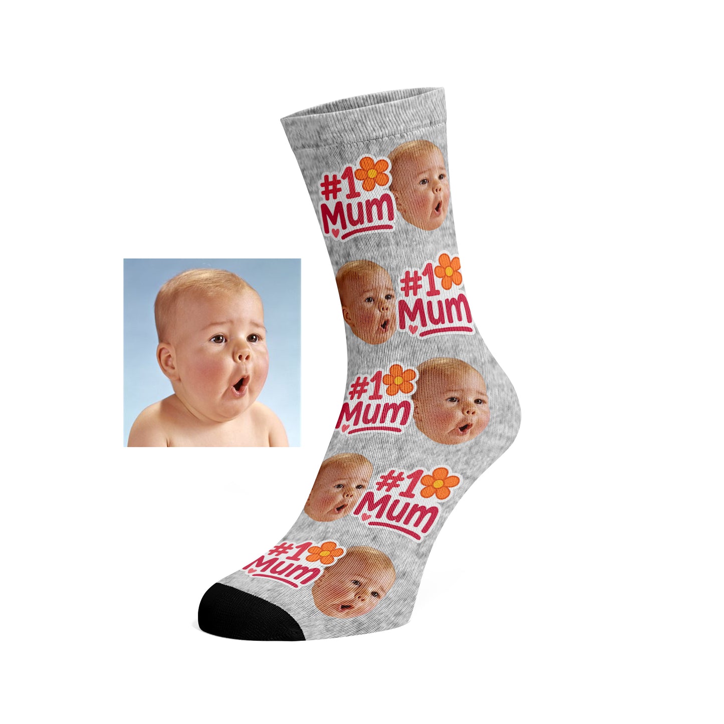 Custom Face socks - #1 Mum