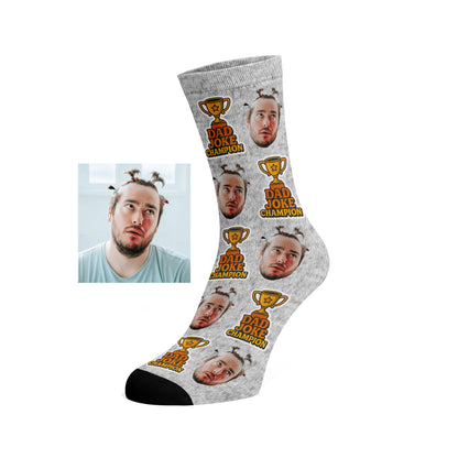 Custom Face socks - Dad Joke Champion