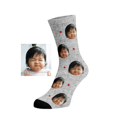 Custom Face socks (Hearts)