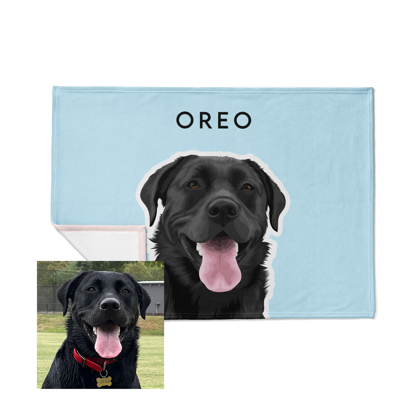 Custom Pet Blanket | Art Portrait Fleece