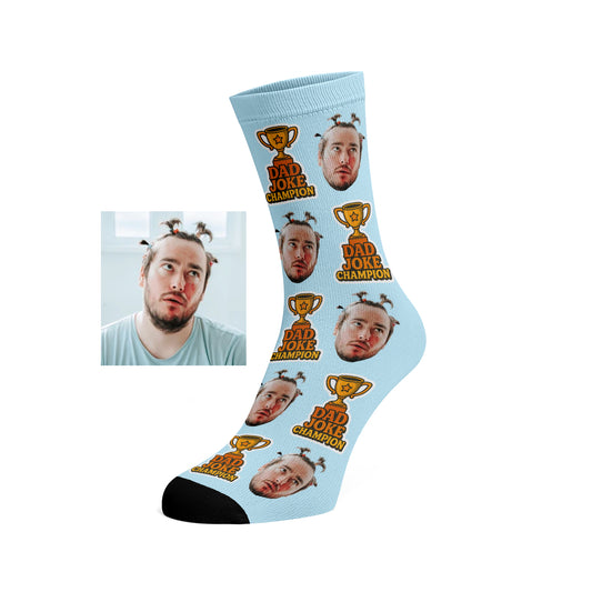 Custom Face socks - Dad Joke Champion