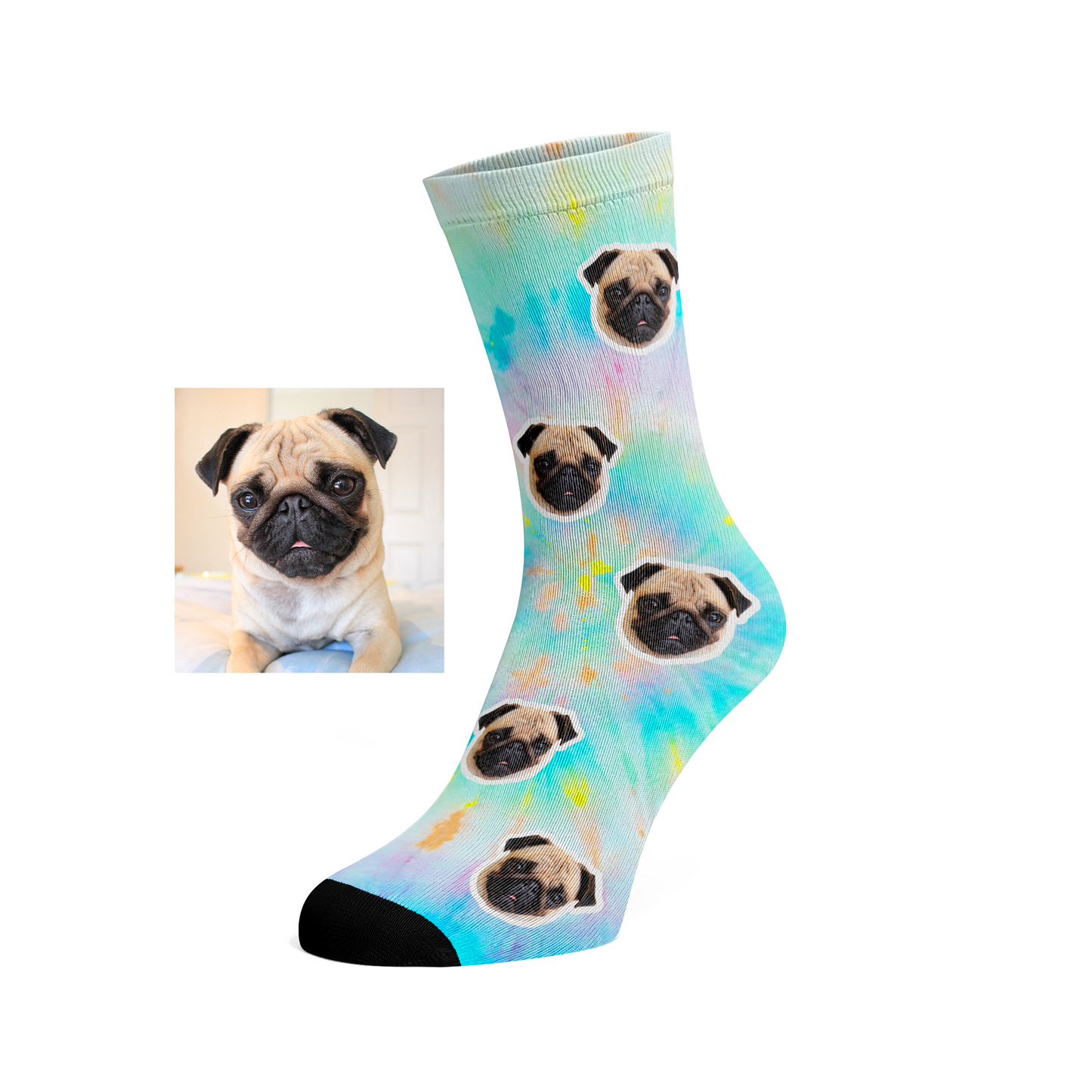 Custom Face Tie Dye socks #2