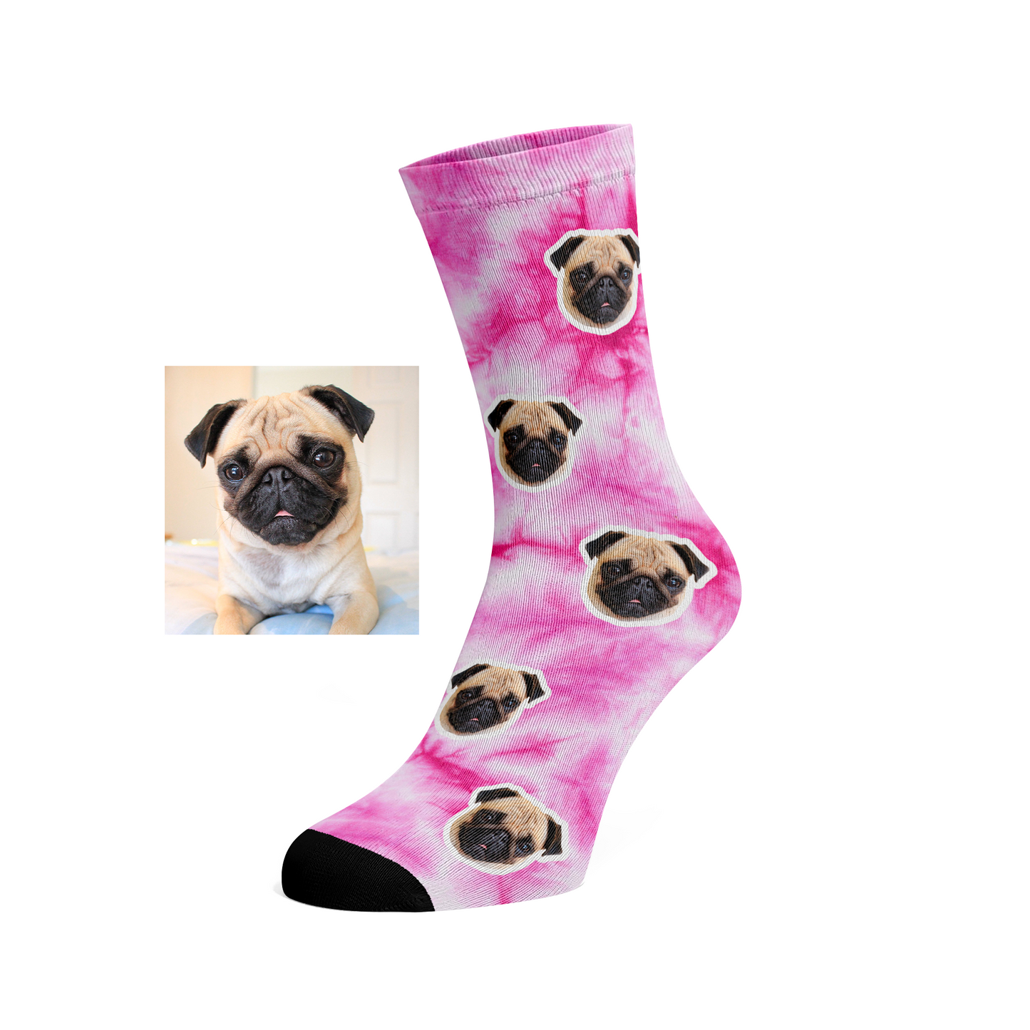 Custom Face Tie Dye socks #4