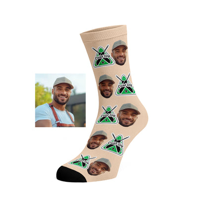 Custom Face socks - Cricket King