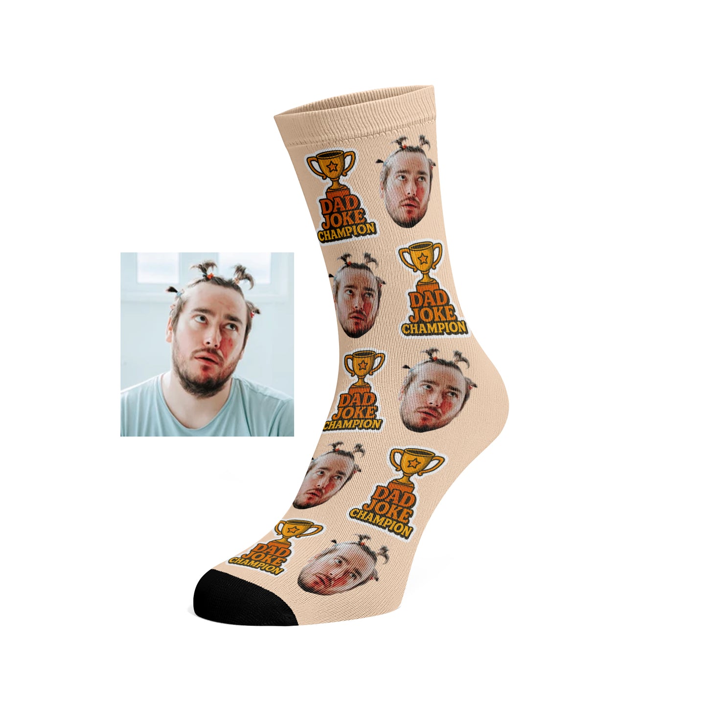 Custom Face socks - Dad Joke Champion