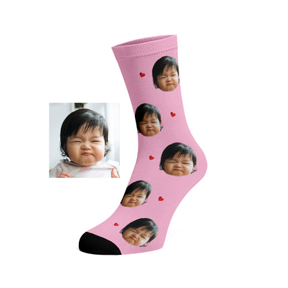 Custom Face socks (Hearts)