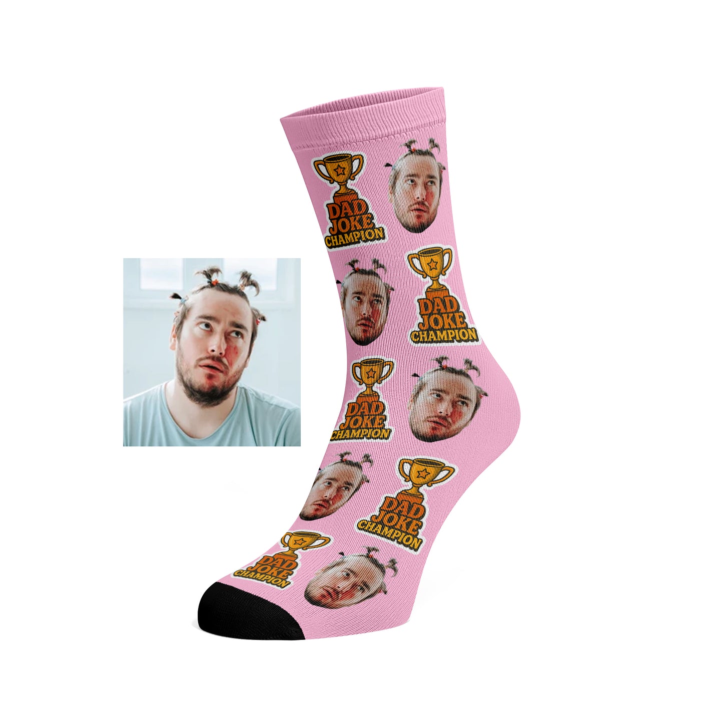 Custom Face socks - Dad Joke Champion