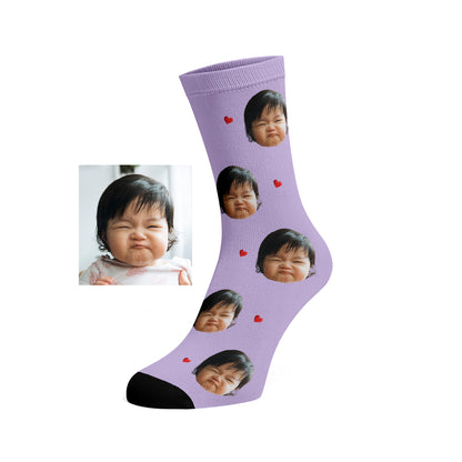 Custom Face socks (Hearts)