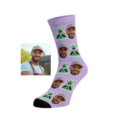 Custom Face socks - Cricket King