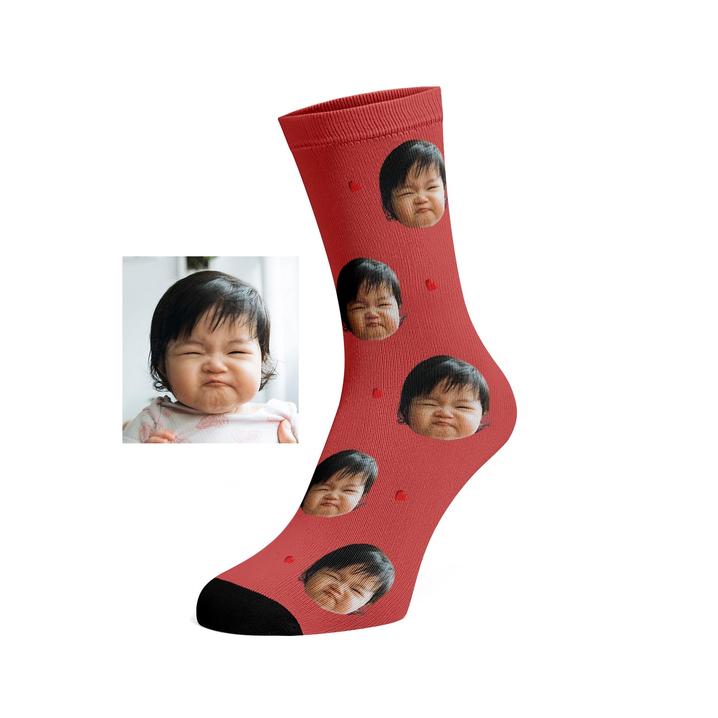 Custom Face socks (Hearts)