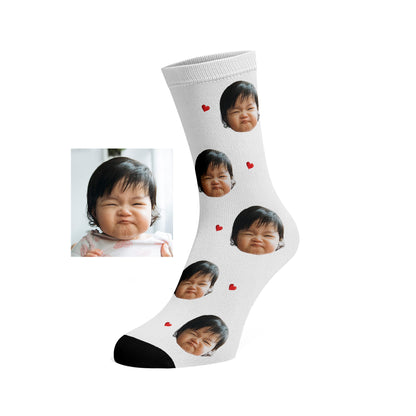 Custom Face socks (Hearts)