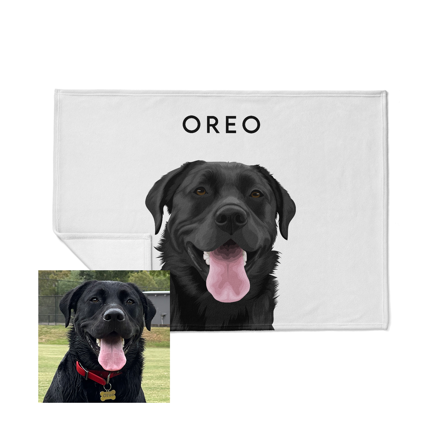 Custom Pet Blanket | Art Portrait Fleece