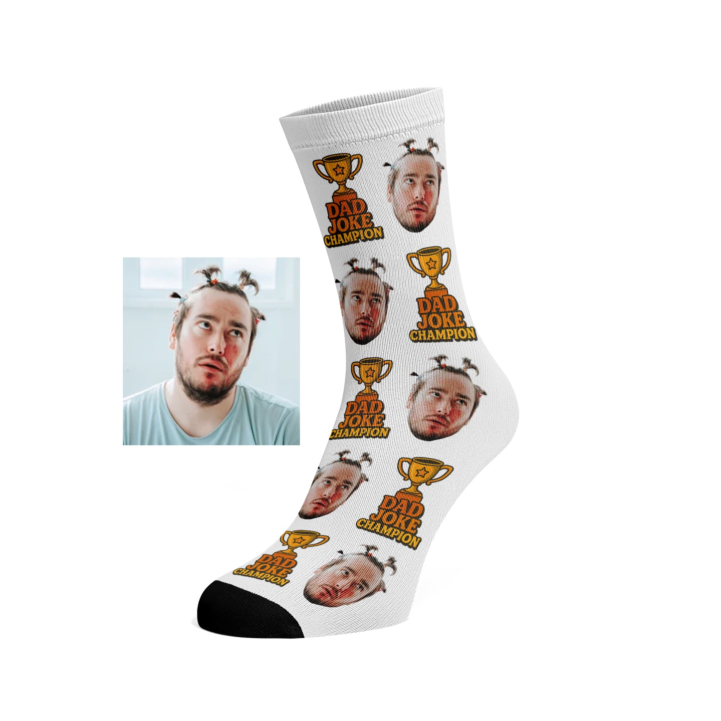 Custom Face socks - Dad Joke Champion