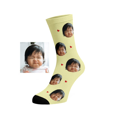 Custom Face socks (Hearts)