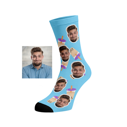Custom Face Boba socks