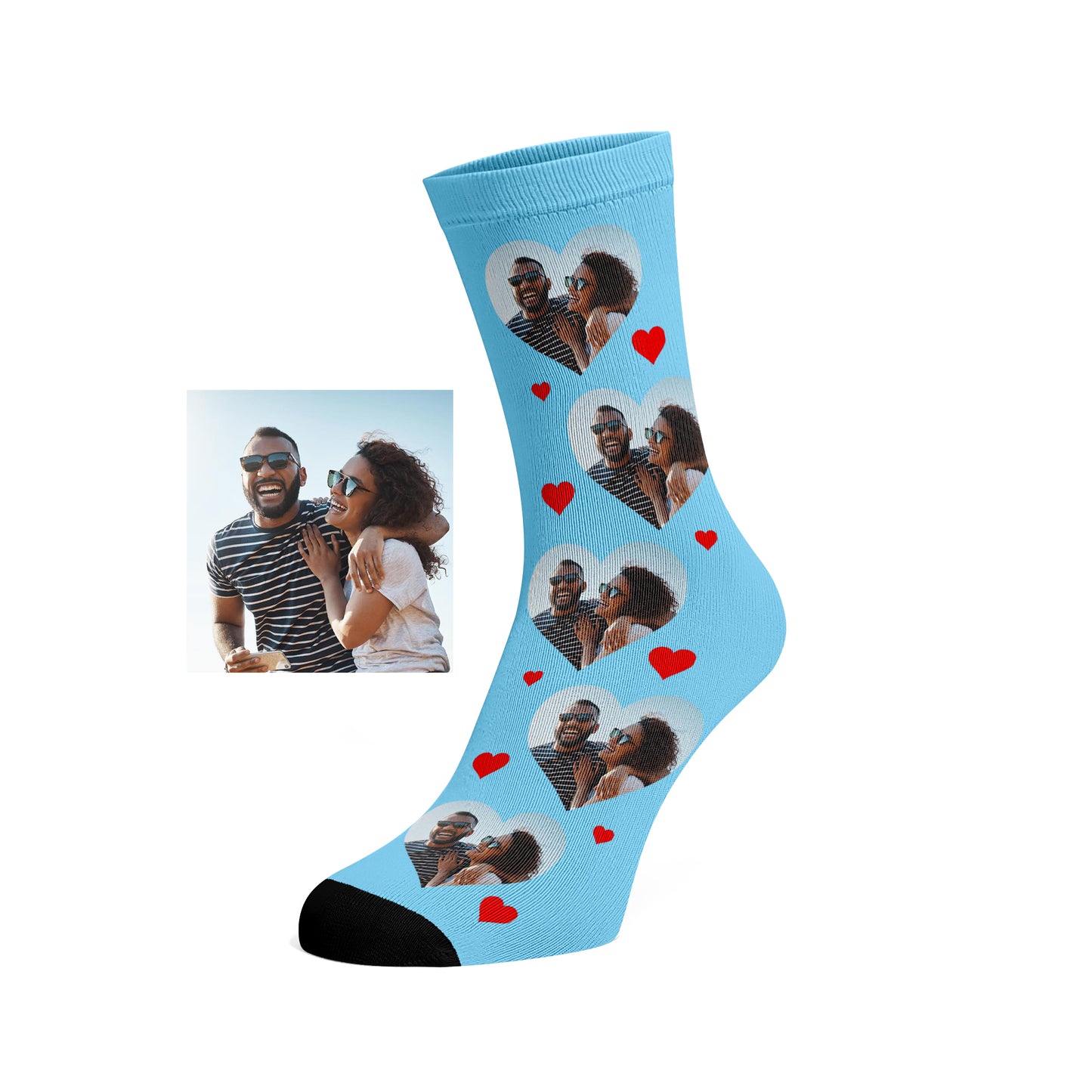 Custom Love Heart Couple socks