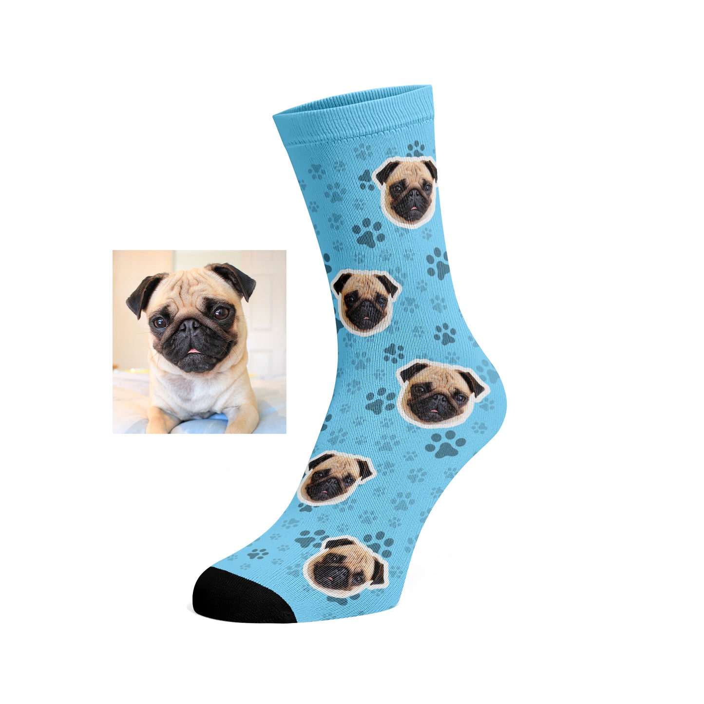 Custom Pet (paw background) socks
