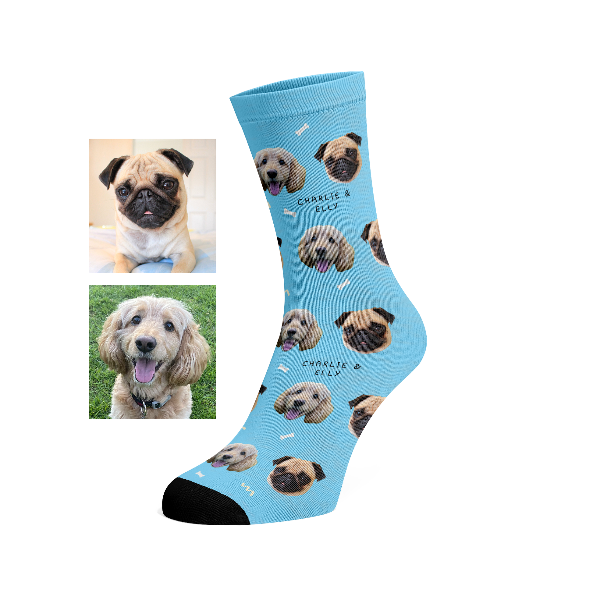 Custom pet socks 2 faces Four Feet socks