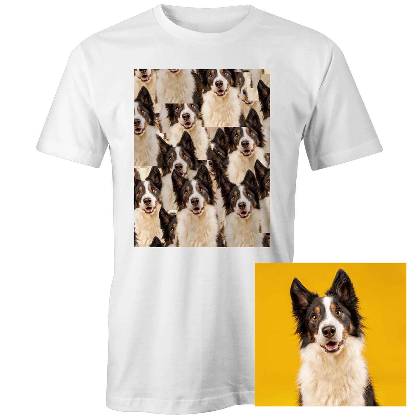 Custom Pet scatter face t-shirt