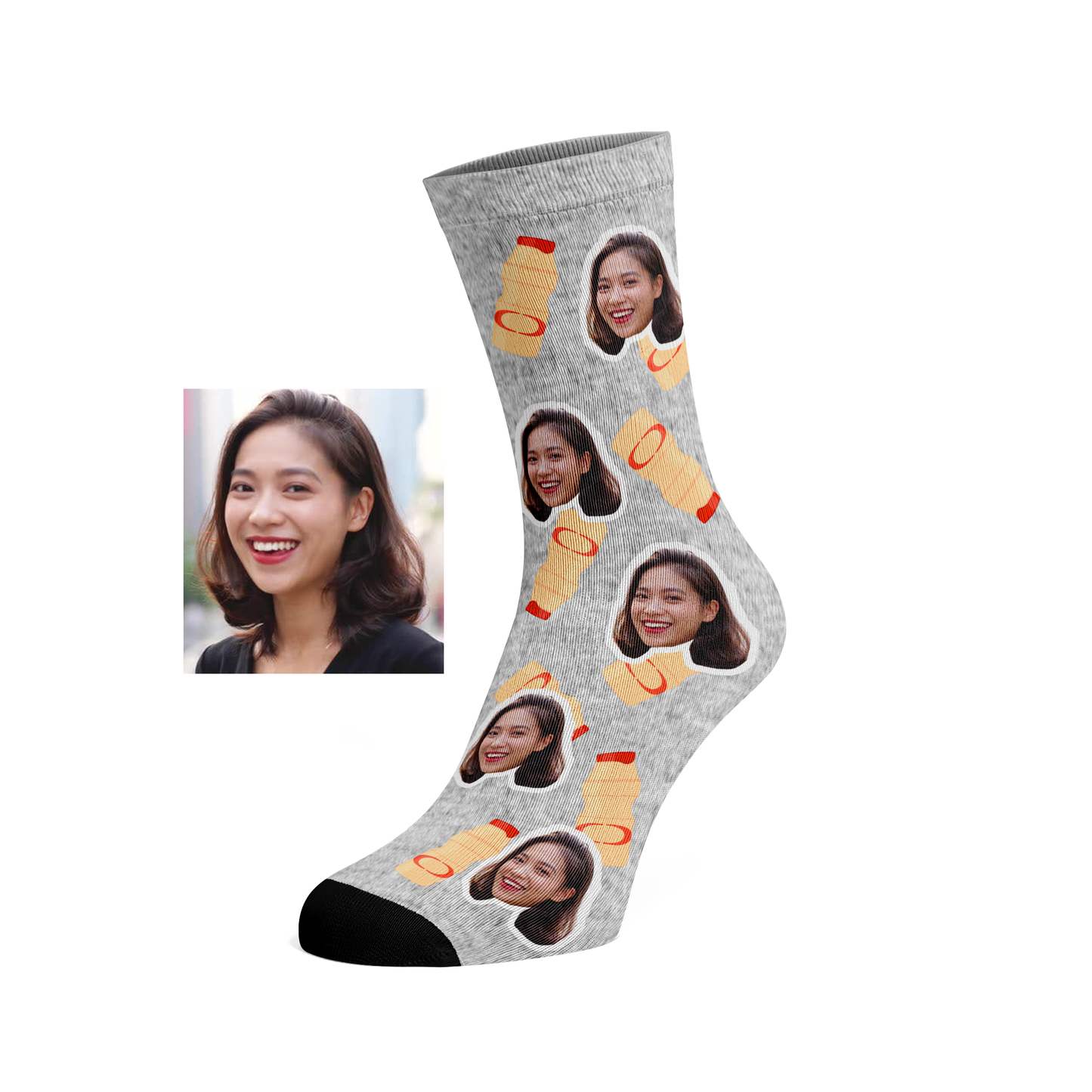 Custom Face Yakult Socks