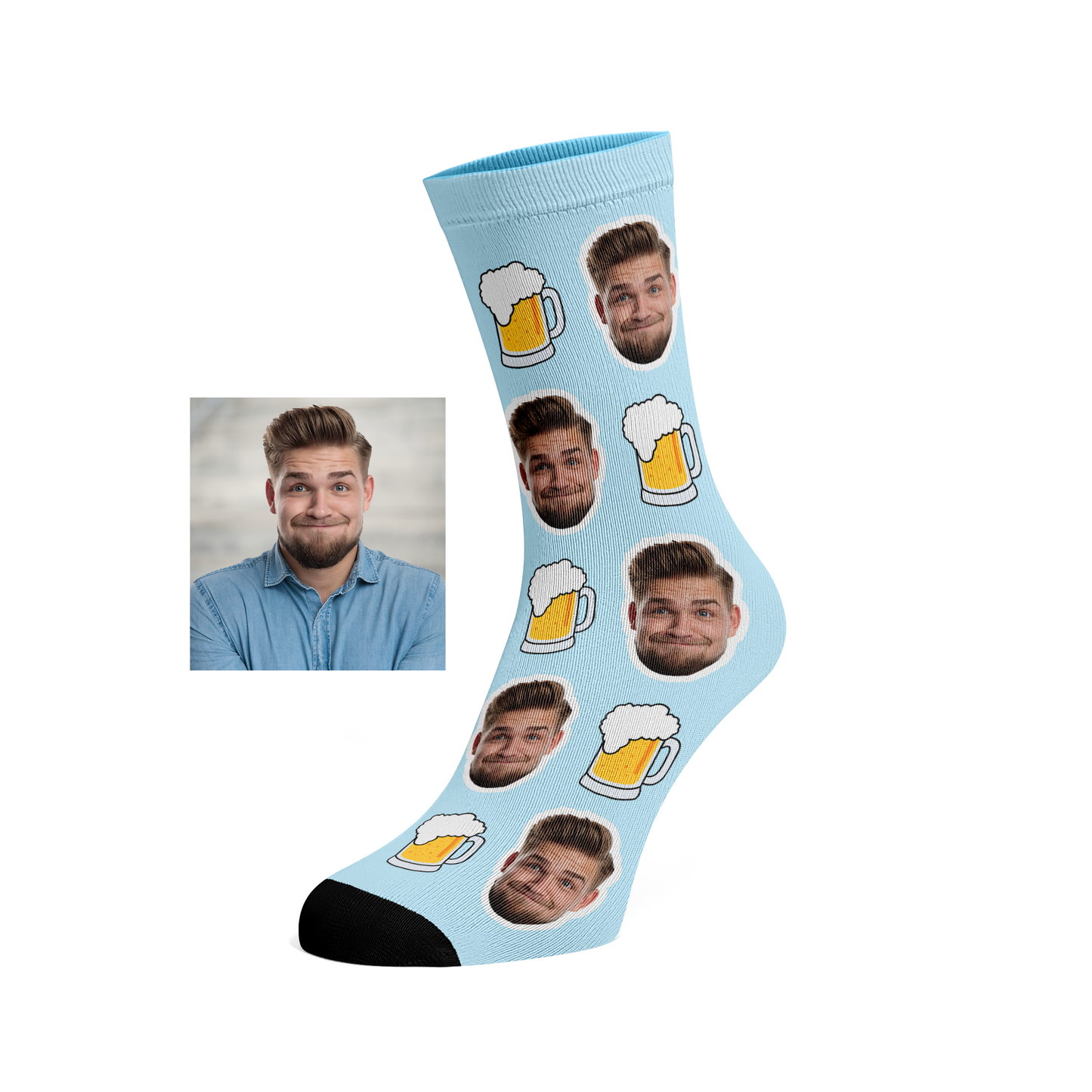 Custom Face Beer Socks