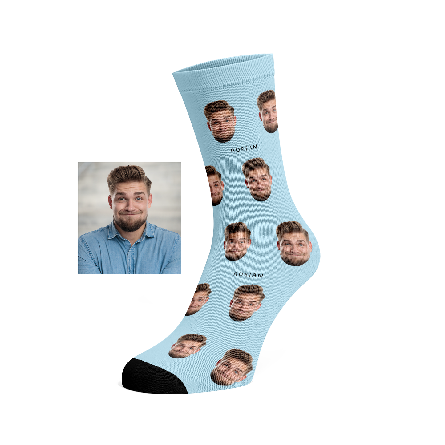 Custom Face socks (name)