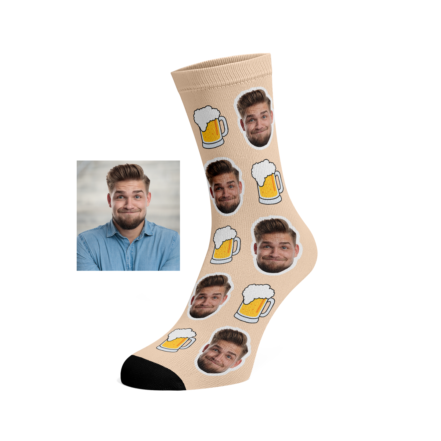 Custom Face Beer Socks